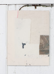 Ida Aurora Høiklev Ribu - "Make" #1, broderi, tegning, lin, og bomull organza, 30 x 40 x 2 cm.